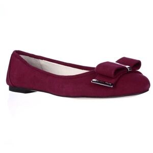Michael Kors Red Kiera Bow Toe Flats Women’s Size 8M